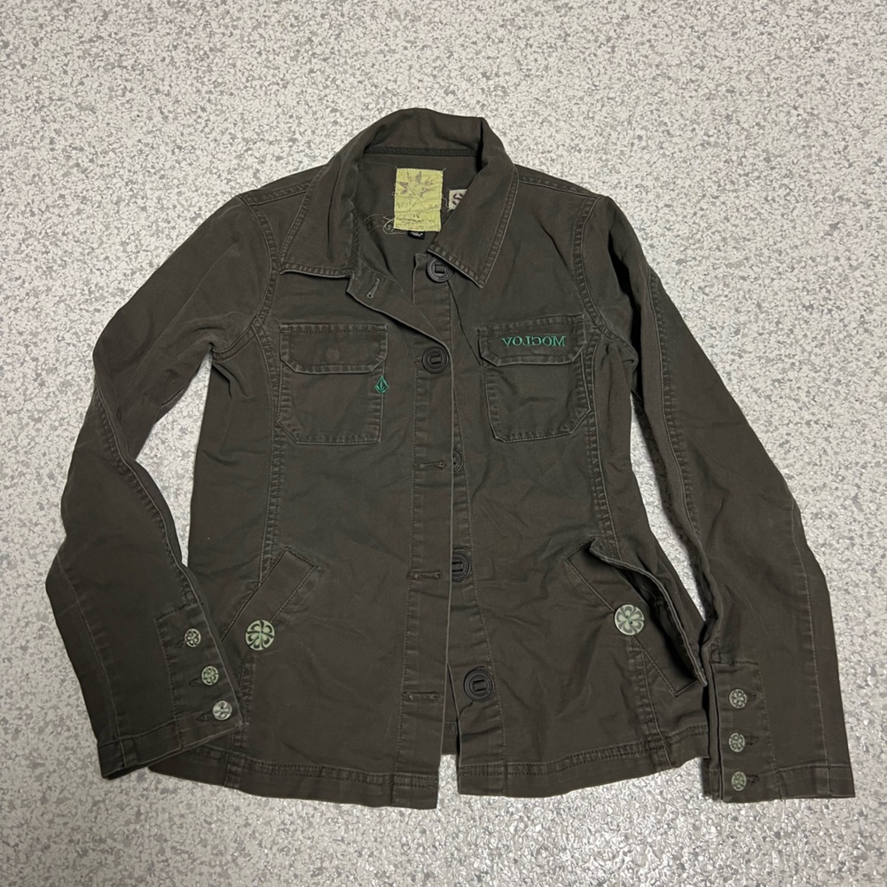 Volcom Women’s Green Military Style Jacket
